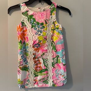 Lilly Pulitzer Girls Floral Shift Dress in Pink, Green, Blue, Yellow